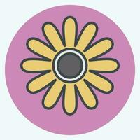 icona gloden margherita. relazionato per fiori simbolo. colore compagno stile. semplice design modificabile. semplice illustrazione vettore