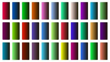 colorato Marrone olio colore ombra lineare pendenza tavolozza campioni ragnatela kit arrotondato rettangoli modello impostato vettore