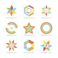 collezione di logo arcobaleno colorato vettore