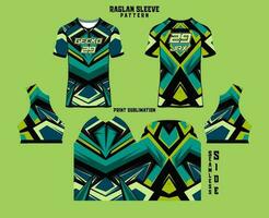 sublimazione stampato raglan manica maglia kit vettore