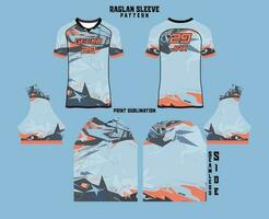 sublimazione stampato raglan manica maglia kit vettore