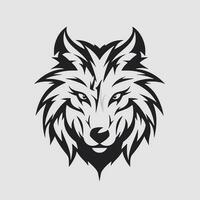 lupo testa logo vettore - animale marca simbolo