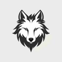 lupo testa logo vettore - animale marca simbolo