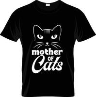 madre di gatto t camicia design vettore file, gatto maglietta design modello, gatto , stampabile sublimazione disegno, vettore, maglietta, disegno, vettore, t camicia, tazze, tazze, stampe, manifesti,