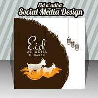 eid ul adha sociale media design modello vettore