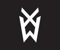 xw logo lettera monogramma barra con moderno logo disegni modello. minimo amore iniziale lettera xw logo. xw logo monogramma design modello vettore