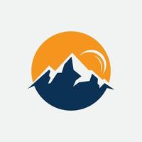 segno di vettore di simbolo di logo di montagna
