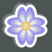 etichetta Viola. relazionato per fiori simbolo. semplice design modificabile. semplice illustrazione vettore