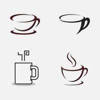 Tazza di caffè logo coffee shop icona vettore design