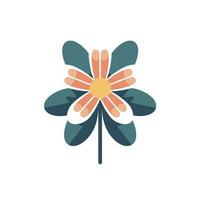 decorativo fiore icone nel piatto stile. primavera pianta silhouette collezione. floreale clipart illustrazione vettore