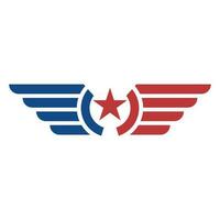 americano bandiera logo concetto design vettore