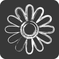 icona gloden margherita. relazionato per fiori simbolo. gesso stile. semplice design modificabile. semplice illustrazione vettore