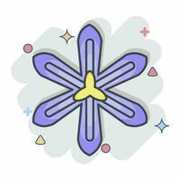 icona zafferano. relazionato per fiori simbolo. comico stile. semplice design modificabile. semplice illustrazione vettore