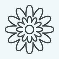 icona zinnia. relazionato per fiori simbolo. linea stile. semplice design modificabile. semplice illustrazione vettore