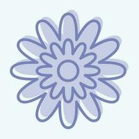 icona zinnia. relazionato per fiori simbolo. Due tono stile. semplice design modificabile. semplice illustrazione vettore