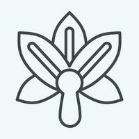 icona orchidea. relazionato per fiori simbolo. linea stile. semplice design modificabile. semplice illustrazione vettore
