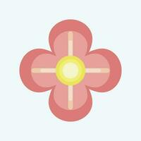icona papavero. relazionato per fiori simbolo. piatto stile. semplice design modificabile. semplice illustrazione vettore