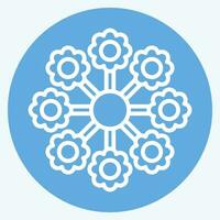 icona lantane. relazionato per fiori simbolo. blu occhi stile. semplice design modificabile. semplice illustrazione vettore