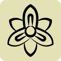 icona gladiolo. relazionato per fiori simbolo. mano disegnato stile. semplice design modificabile. semplice illustrazione vettore