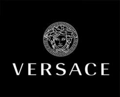 versace marca logo con nome bianca simbolo Abiti design icona astratto vettore illustrazione con nero sfondo