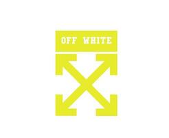 bianco simbolo logo con nome giallo Abiti design icona astratto vettore illustrazione