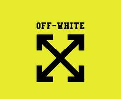 bianco simbolo logo con nome nero Abiti design icona astratto vettore illustrazione con giallo sfondo