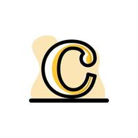 Progettazione concettuale dell'illustrazione di vettore dell'icona della lettera c
