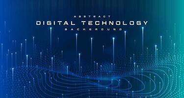 digitale tecnologia velocità Collegare blu verde sfondo, informatica nano informazione, astratto comunicazione, innovazione futuro Tech dati, Internet Rete connessione, ai grande dati, linea punto illustrazione 3d vettore