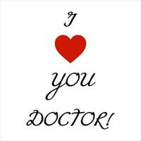 io amore voi medico. amore confessione vettore