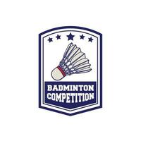 design logo badminton vettore illustrazione