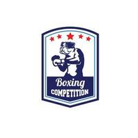 design logo portafortuna boxe vettore illustrazione