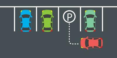 auto parcheggio icona vettore illustrazione simbolo