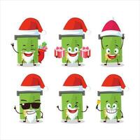 Santa Claus emoticon con ATM carta fessura cartone animato personaggio vettore