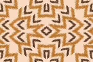 etnico ikat tessuto modello geometrico stile.africano ikat ricamo etnico orientale modello Marrone crema sfondo. astratto,vettore,illustrazione.per trama, abbigliamento, scraf, decorazione, tappeto, seta. vettore