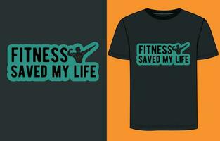 fitness maglietta design e fitness club vettore