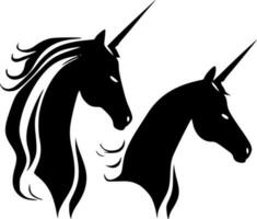 unicorni, minimalista e semplice silhouette - vettore illustrazione