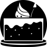 torta - minimalista e piatto logo - vettore illustrazione