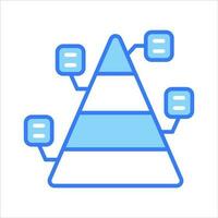 triangolo forma grafico, vettore design di piramide di infografica, piramide grafico icona