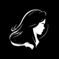 capelli, minimalista e semplice silhouette - vettore illustrazione