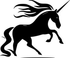 unicorni, nero e bianca vettore illustrazione