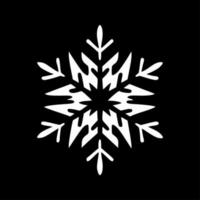 fiocco di neve - nero e bianca isolato icona - vettore illustrazione