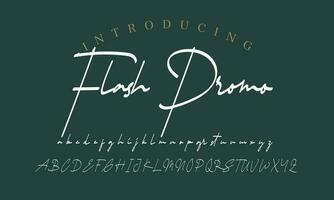 firma font calligrafia logotipo copione spazzola font genere font lettering manoscritto vettore