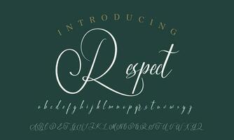 firma font calligrafia logotipo copione spazzola font genere font lettering manoscritto vettore