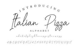 firma font calligrafia logotipo copione spazzola font genere font lettering manoscritto vettore