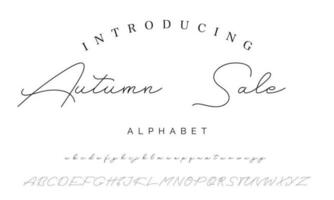 firma font calligrafia logotipo copione spazzola font genere font lettering manoscritto vettore