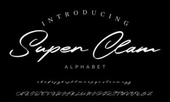 firma font calligrafia logotipo copione spazzola font genere font lettering manoscritto vettore