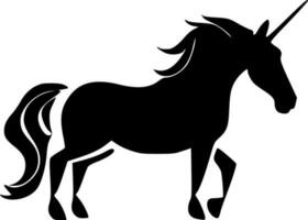 unicorni - nero e bianca isolato icona - vettore illustrazione