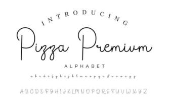 firma font calligrafia logotipo copione spazzola font genere font lettering manoscritto vettore