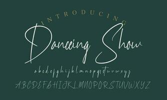 firma font calligrafia logotipo copione spazzola font genere font lettering manoscritto vettore