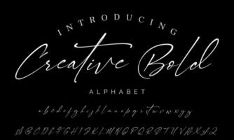 migliore alfabeto il canto degli uccelli sorprendente copione firma logotipo font lettering manoscritto vettore